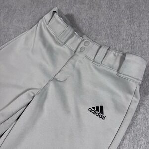 Adidas Womens Softball Pants Gray Aeroready Stretch Pocket Snap Sz Small